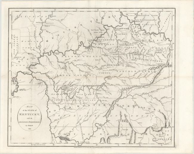 Map of the State of Kentucky; with the Adjoining Territories