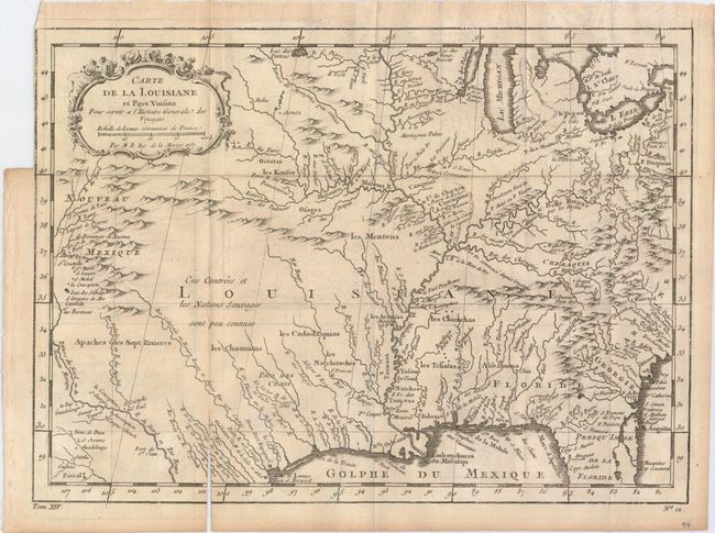 Carte de la Louisiane et Pays Voisins pour Servir a l'Histoire Generale des Voyages