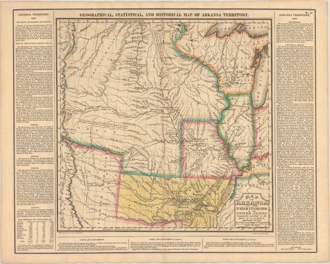 Geographical, Statistical, and Historical Map of Arkansa Territory / Map of Arkansa and other Territories of the United States