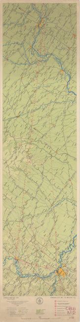 Airway Map No. 105 Kansas City, MO., to Moline, Ill.