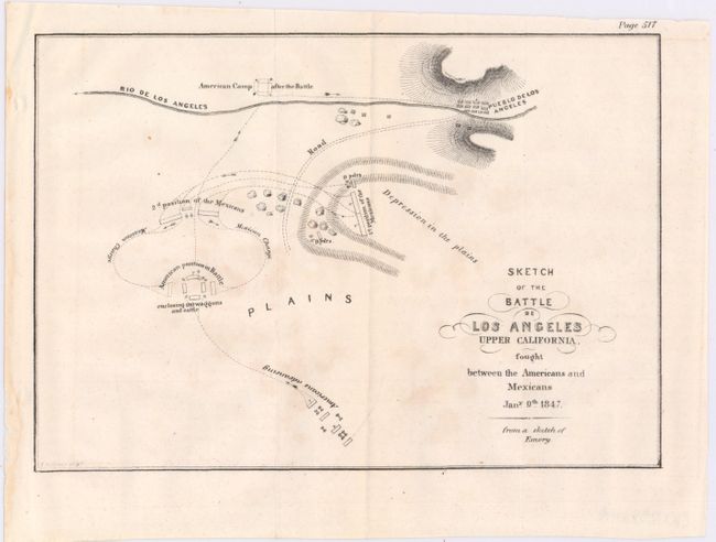 Sketch of the Battle of Los Angeles Upper California [and] Sketch of the Passage of the Rio San Gabriel [and] Sketch of the Actions Fought at San Pascal [and] [Untitled -  Map of the California Coast]