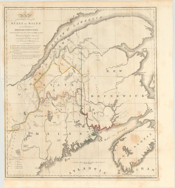 Map of the Northern Part of the State of Maine and the Adjacent British Provinces [and] Extract from a Map of the British and French Dominions in the North America by Jn O. Mitchell