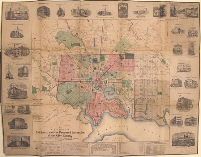 F. Klemm's Map of Baltimore and the Proposed Extension of the City Limits, Compiled from Actual Surveys