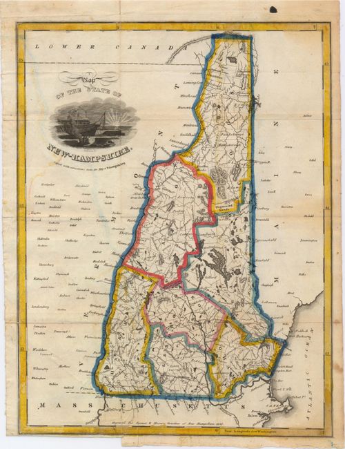 Map of the State of New-Hampshire [with book] A Gazetteer of the State of New-Hampshire
