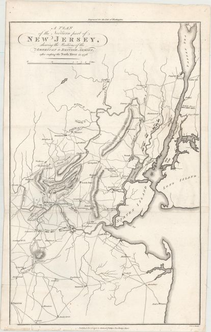 A Plan of the Northern Part of New Jersey, Shewing the Positions of the American & British Armies, After Crossing the North River in 1776