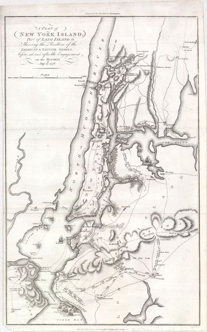 A Plan of New York Island, Part of Long Island &c. Shewing the Position of the American & British Armies, Before, At, and After the Engagement on the Heights Aug. 27th 1776