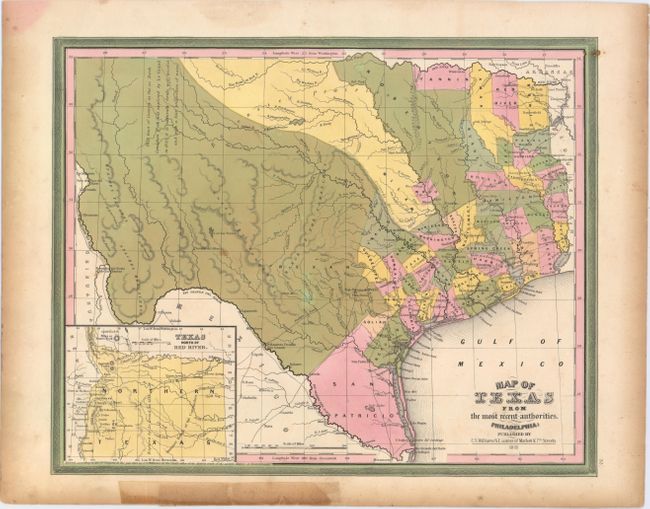 Map of Texas from the Most Recent Authorities