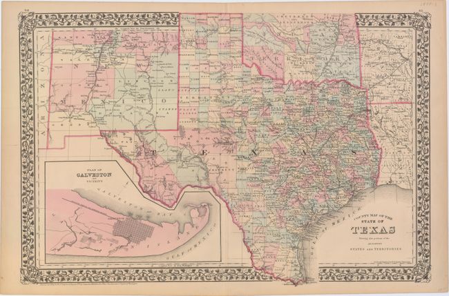 County Map of the State of Texas Showing Also Portions of the Adjoining States and Territories [and] County Map of the State of Texas Showing Also Portions of the Adjoining States and Territories [Lot of 2]