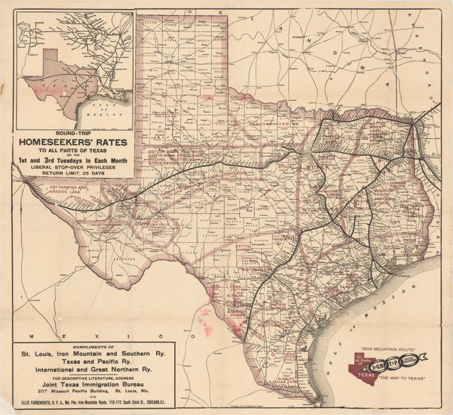 Iron Mountain Route to All Parts of Texas -  The Way to Texas