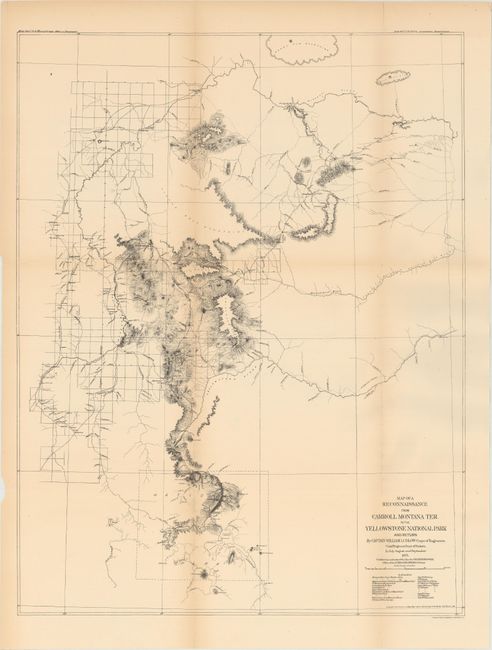 Map of a Reconnaissance from Carroll Montana Ter. to the Yellowstone National Park and Return