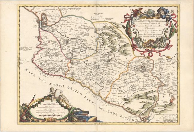 Parte della Nuova Spagna, o' del Mexico doue Sono le Provincie di Guadalaira Xalisco Mecoacan e Mexico