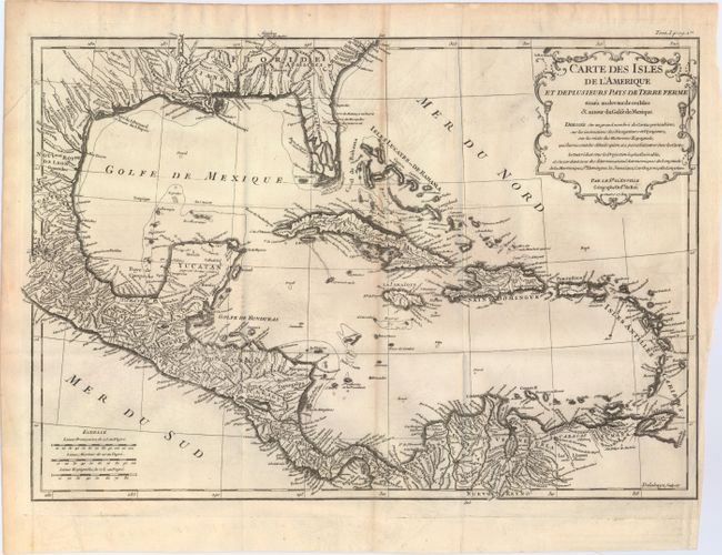 Carte des Isles de l'Amerique et Deplusieurs Pays de Terre Ferme...