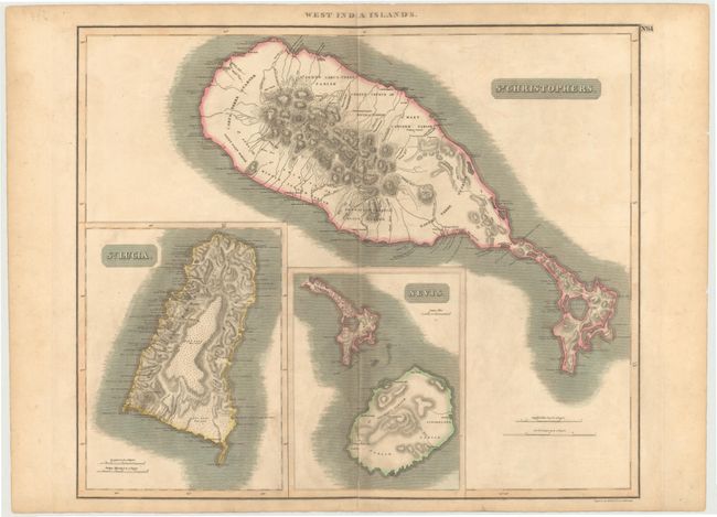 West India Islands - St. Christophers [on sheet with] St. Lucia [and] Nevis