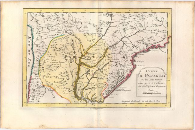 Carte du Paraguay et des Pays Voisins pour Servir a l'Histoire des Etablissemens Europeens