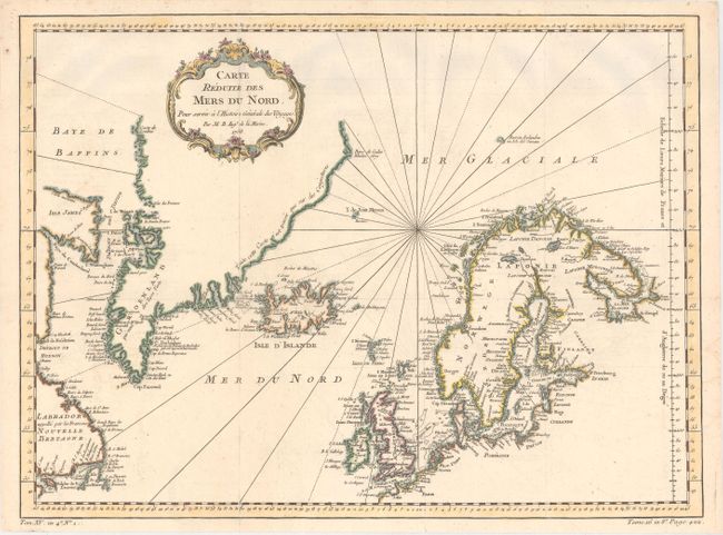 Carte Reduite des Mers du Nord, pour Servir a l'Histoire Generale des Voyages