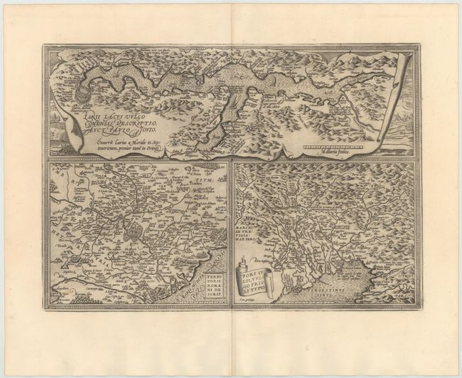 Larii Lacus vulgo Comensis Descriptio, Auct. Pavio Jovio [on sheet with] Territorri Romani Descrip [and] Fori Iulii, vulgo Friuli Typus