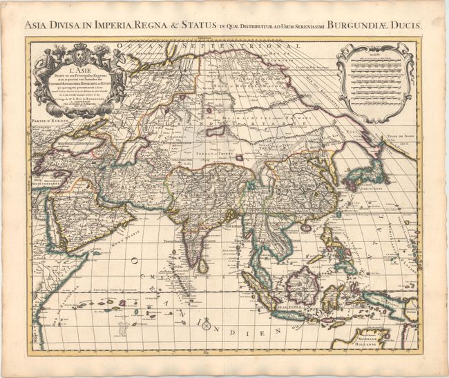 L'Asie Divisee en Ses Principales Regions, et ou se Peuvent Voir l'Estendue des Empires, Monarchies, Royaumes, et Estats...