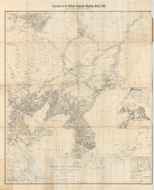 Map of Korea and Manchuria Prepared by the Second Division, General Staff (Military Information Division)...