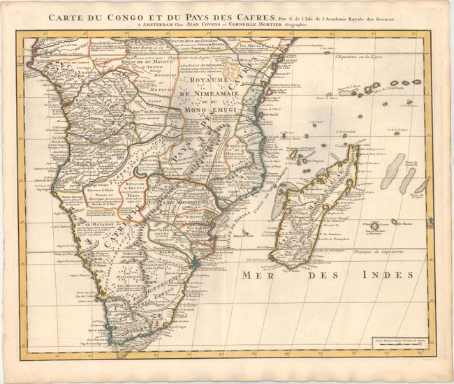 Carte du Congo et du Pays des Cafres