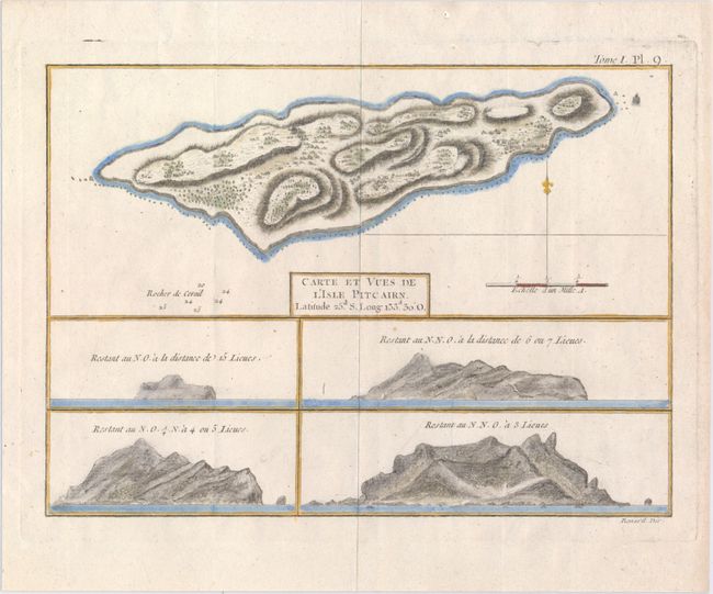 Carte et Vues de l'Isle Pitcairn...