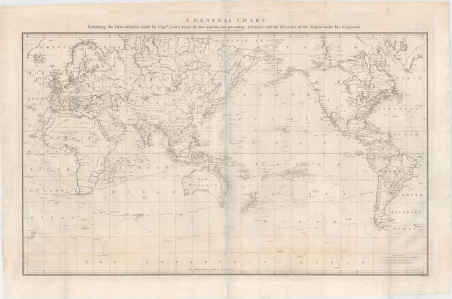 A General Chart: Exhibiting the Discoveries Made by Captn. James Cook in this and His Two Preceding Voyages; with the Tracks of the Ships Under His Command