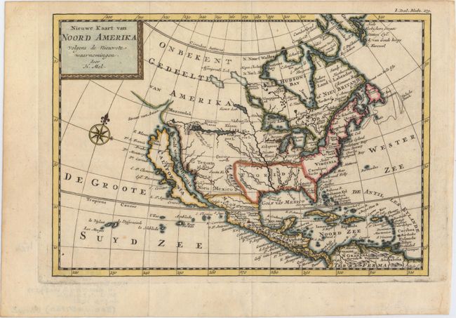 Nieuwe Kaart van Noord Amerika Volgens de Nieuwste Waarnemingen