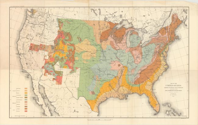Map of the United States Exhibiting the Present Status of Knowledge Relating to the Areal Distribution of Geologic Groups