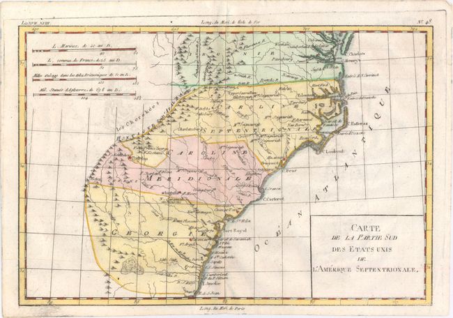 Carte de la Partie Sud des Etats Unis de l'Amerique Septentrionale