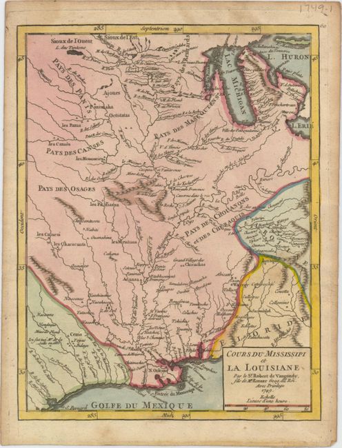 Cours du Mississipi et la Louisiane