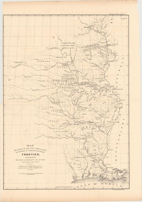 Map Illustrating the Plan of the Defences of the Western & North-Western Frontier, as Proposed by the Hon: J.R. Poinsett, Sec. of War, in His Report of Dec. 30, 1837