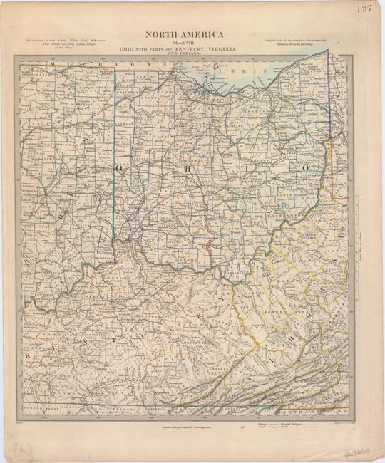 North America Sheet VIII Ohio, with Parts of Kentucky, Virginia and Indiana