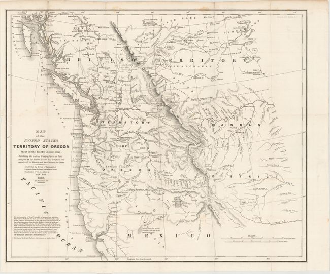 Map of the United States Territory of Oregon West of the Rocky Mountains, Exhibiting the Various Trading Depots or Forts Occupied by the British Hudson Bay Company... [with] Chart of the Columbia River for 90 Miles from Its Mouth