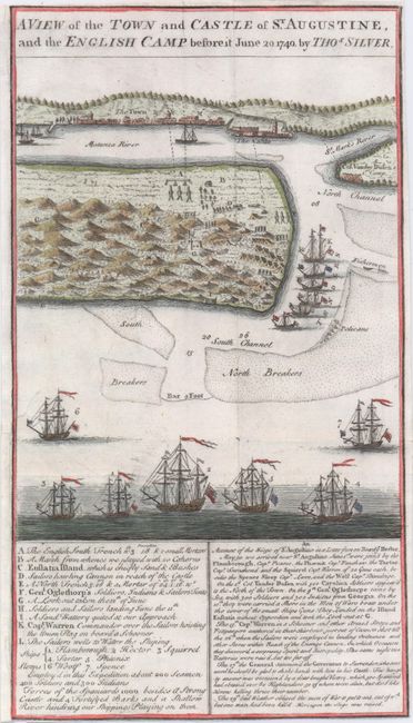 A View of the Town and Castle of St. Augustine, and the English Camp Before It June 20, 1740