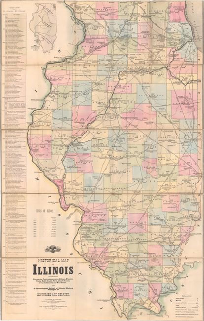 Old World Auctions - Auction 149 - Lot 239 - Historical Map of Illinois 