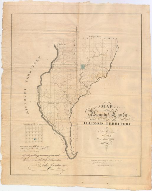Map of the Bounty Lands in Illinois Territory