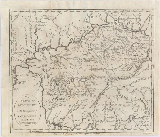 The State of Kentucky with the Adjoining Territories, from the Best Authorities