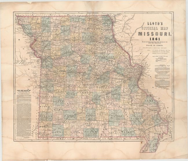 Lloyd's Official Map of Missouri