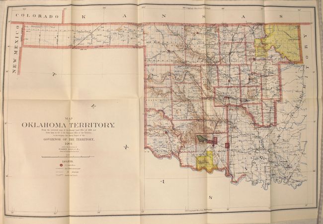 Map of Oklahoma Territory [with] Report of the Governor of Oklahoma