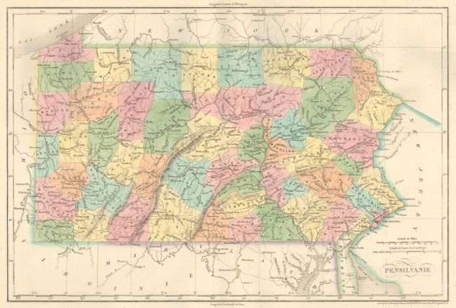 Carte Geographique, Statistique et Historique de la Pensylvanie