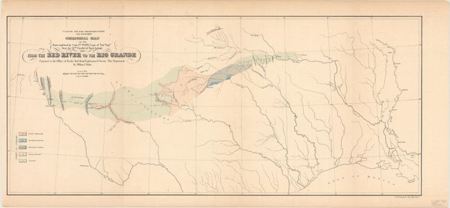 Geological Map of the Route Explored by Capt Jno. Pope ... from the Red River to the Rio Grande...