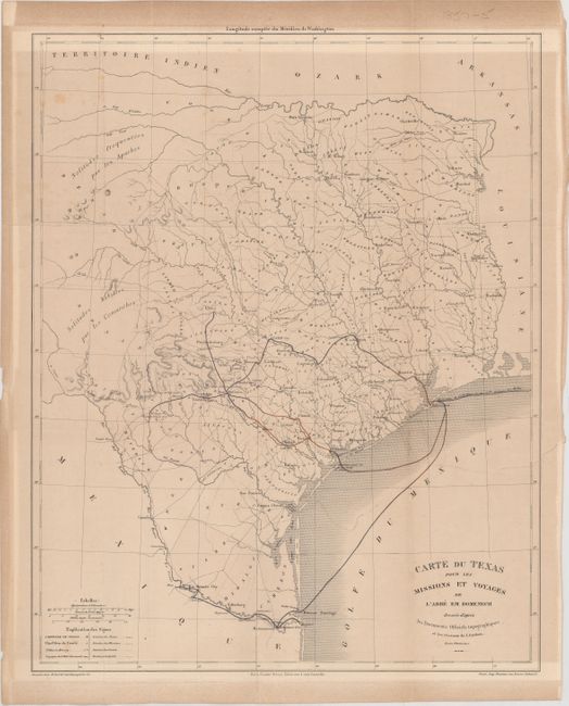 Carte du Texas pour les Missions et Voyages