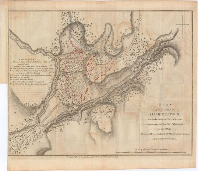 Plan of the Action at Huberton Under Brigadier Genl. Frazer, Supported by Major Genl. Reidesel, on the 7th July 1777