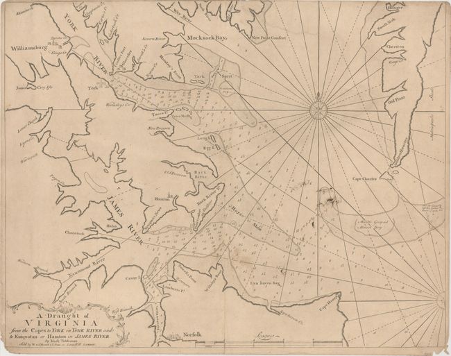 A Draught of Virginia from the Capes to York in York River and to Kuiquotan or Hamton in James River