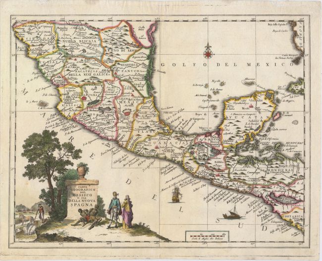 Carta Geografica del Messico o Sia della Nuova Spagna