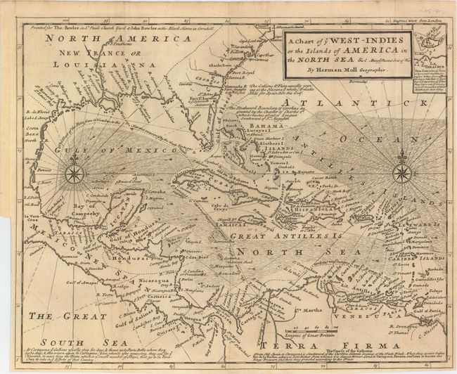 A Chart of ye West-Indies or the Islands of America in the North Sea &c. Being ye Present Seat of War