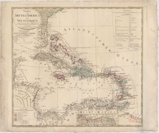 Karte von Mittel-America oder Westindien...