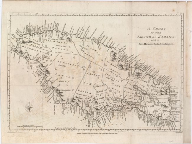 A Chart of the Island of Jamaica, with Its Bays, Harbours, Rocks, Soundings, &c.