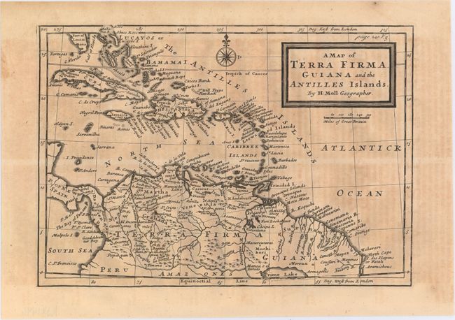 A Map of Terra Firma. Guiana and the Antilles Islands