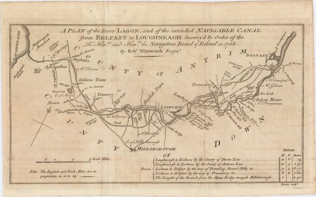 A Plan of the River Lagon, and of the Intended Navigable Canal from Belfast to Loughneagh...