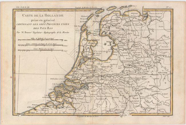 Carte de la Hollande Prise en General Contenant les Sept Provinces Unies des Pays Bas